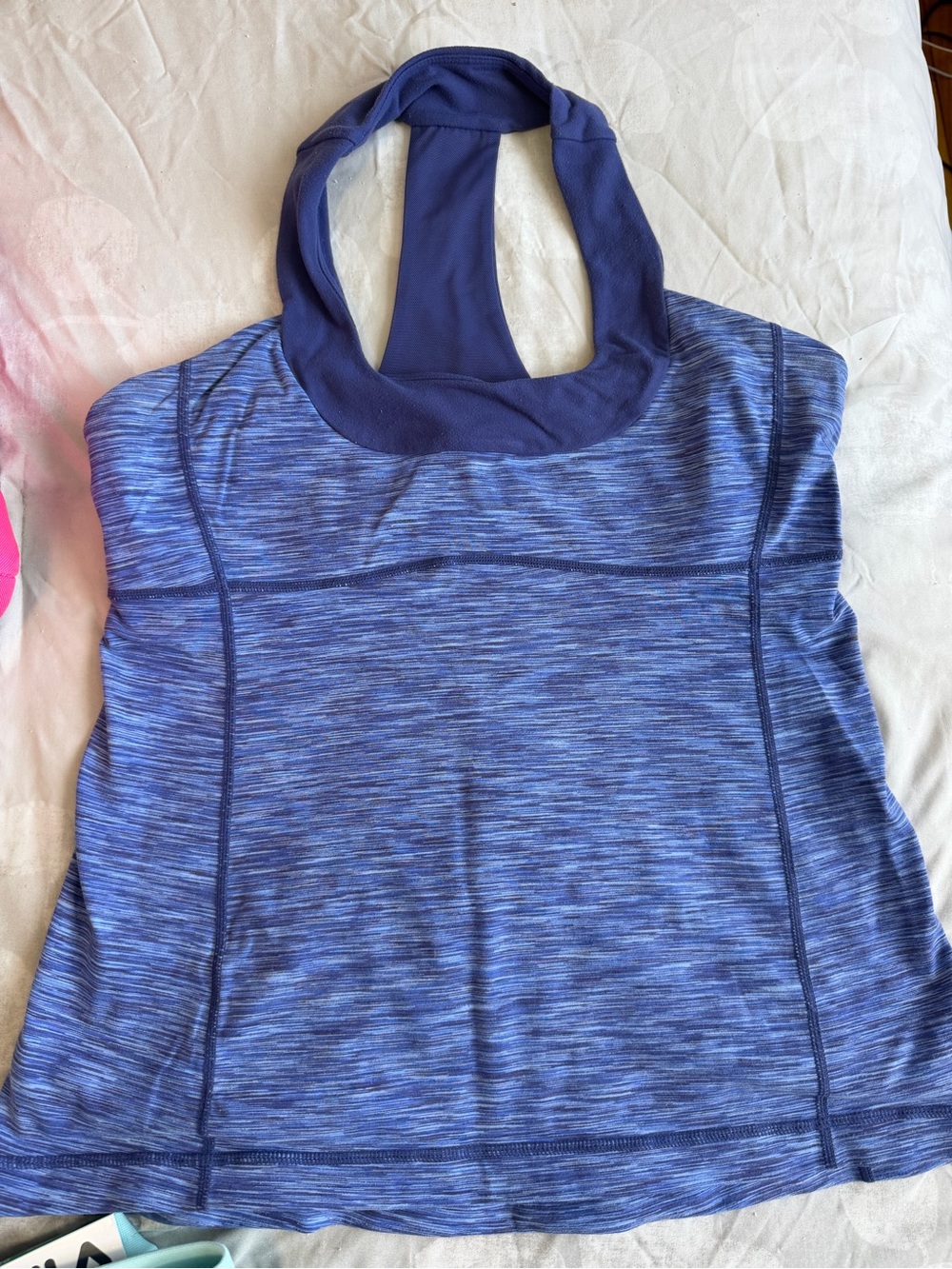 lululemon athletica Blue Space-Dye Halter Tank
